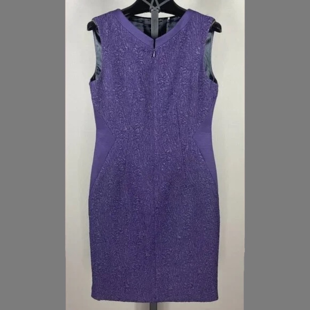 NEW Tahari Dress Womens 6 purple pencil sheath cocktail classic colorful